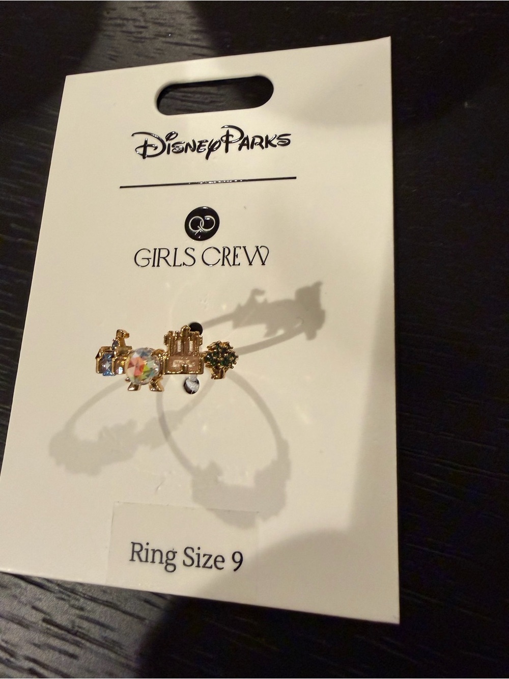 Girls Crew Gold-Tone Ring with Pink and Multicolor Accents